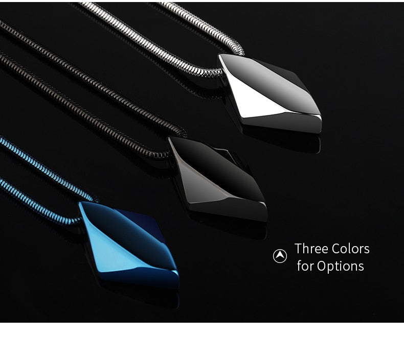 High Polished Tungsten Carbide Pendant Necklace with 45/50/55cm Chain-BOLD InStyle