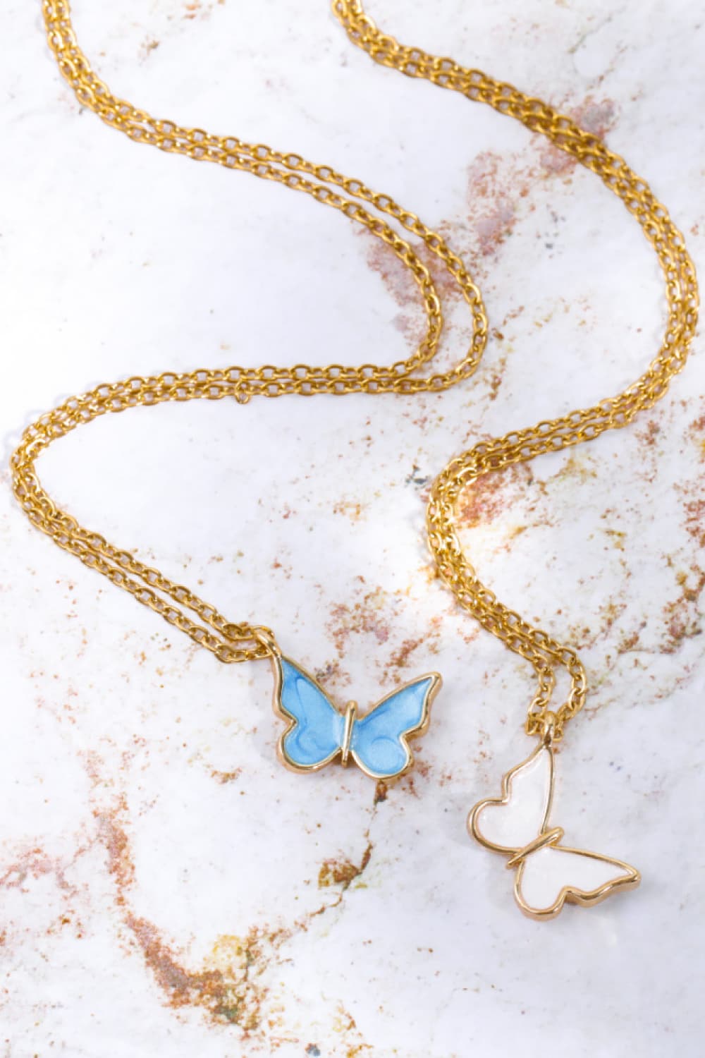 Butterfly Pendant Copper 14K Gold-Plated Necklace-BOLD InStyle