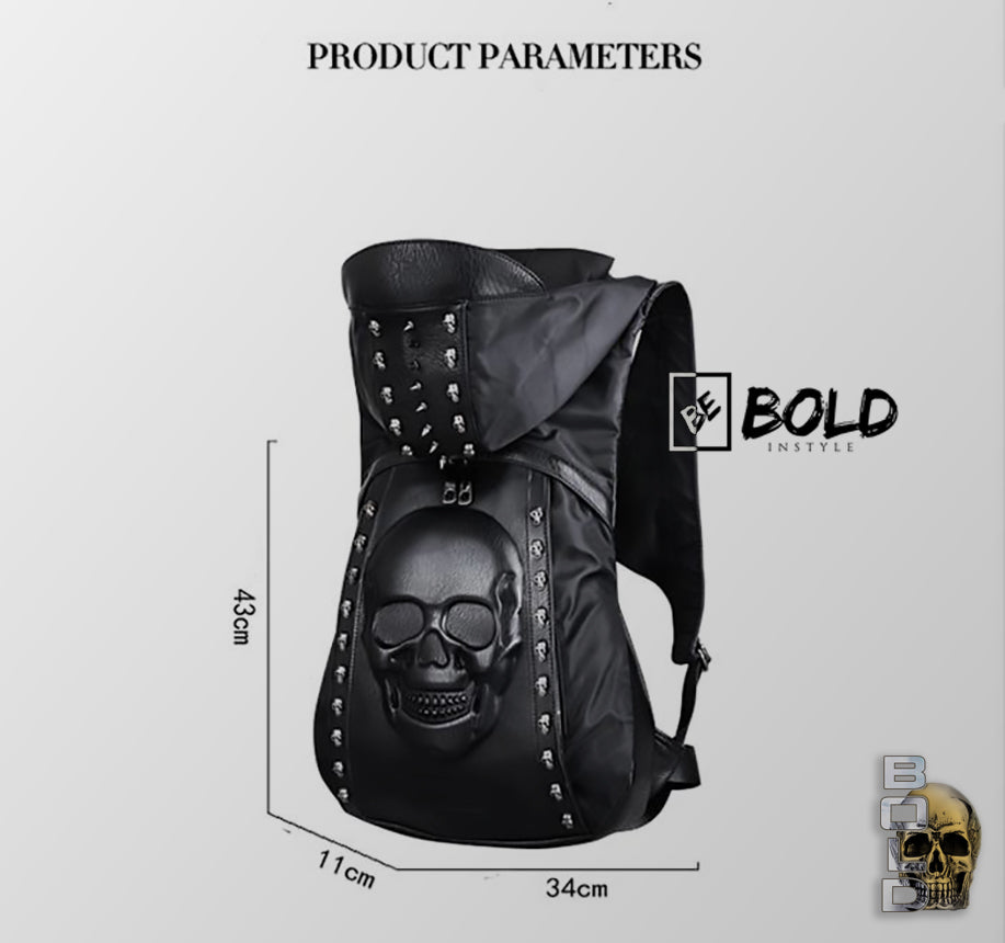 3D Skull Leather Backpack with Hood Cap – BOLD InStyle 3D Skull Leather Backpack with Hood Cap – BOLD InStyle