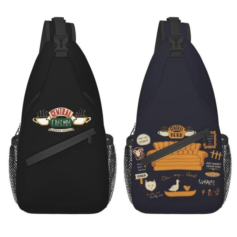 Central Perk Friends Sling Chest Bag Customized Classic TV Show Crossbody Shoulder Backpack-BOLD InStyle