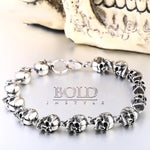 Stainless Steel Skull Link Bracelet-BOLD InStyle