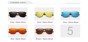 KINGSEVEN Polarized Square Wooden Frame Sunglasses-BOLD InStyle