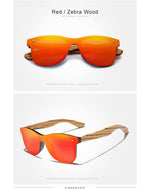 KINGSEVEN Polarized Square Wooden Frame Sunglasses-BOLD InStyle