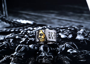 ONLY THE TRUTH Half Skull Stainless Steel Ring-BOLD InStyle