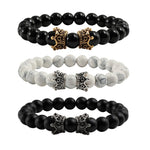 Double Crown Natural Stone Bracelets-BOLD InStyle